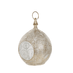 Beliani Dekorativna kovinska svetilka zlata LAESO
