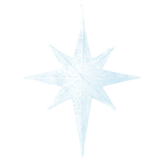 Beliani Zunanja viseča zvezda s svetlobo LED 67 cm bela OSMA