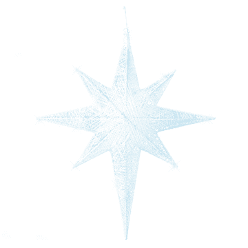 Beliani Zunanja viseča zvezda s svetlobo LED 67 cm bela OSMA