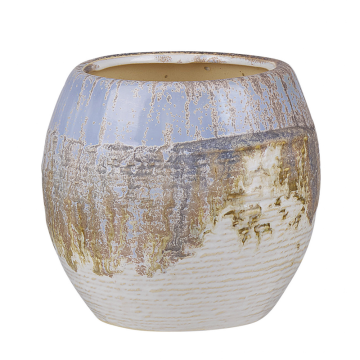 Beliani Keramična cvetlična vaza 15 cm večbarvna BERGE