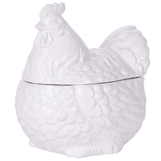 Beliani Pločevina za piškote 19 cm bela kokoš BINIC