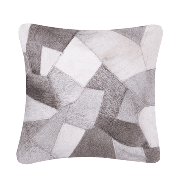 Beliani Blazina abstraktni vzorec usnje 45 x 45 cm siva NEELOOR