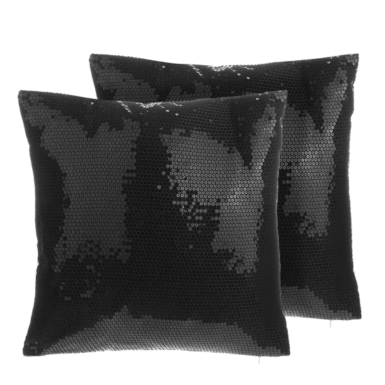 Beliani Komplet 2 blazin 45 x 45 cm črna ASTER