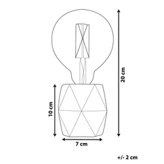Beliani Namizna svetilka svetlo siva beton 10 cm BESAYA