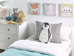 Beliani Blazina za otroke, pingvin 32 x 48 cm, črno-bela HAJDARABAD