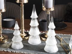 Beliani Komplet 3 božičnih figuric LED, bele barve KIERINKI