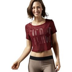 Reebok Majice bordo rdeča M Cardio Mesh Tee