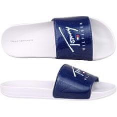 Tommy Hilfiger Japanke čevlji za v vodo mornarsko modra 36 EU Smile Print Pool Slide