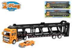 2-Play Transportni tovornjak, 32 cm, kovinski, z 1 avtomobilom