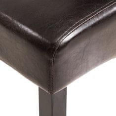 tectake 4 jedilni stoli z ergonomsko obliko sedežev Rjava