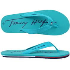 Tommy Hilfiger Japanke turkizna 36 EU Logo Print Flip Flop