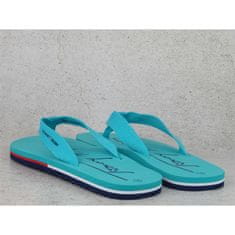 Tommy Hilfiger Japanke turkizna 36 EU Logo Print Flip Flop