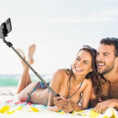 MG Selfie stick s stojalom in bluetooth daljinskim upravljalnikom, črna