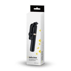 MG Selfie stick s stojalom in bluetooth daljinskim upravljalnikom, črna