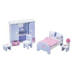Tidlo Leseno pohištvo za spalnico svetlo vijolično-modro