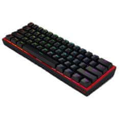 Redragon Fizz Pro Black K616 RGB gaming tipkovnica, brezžična/žična, mehanska, rdeča stikala