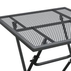 Vidaxl Vrtna miza 60x60x72 cm ekspandirana kovinska mreža antracit