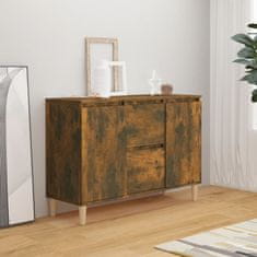 Vidaxl Komoda dimljeni hrast 101x35x70 cm inženirski les