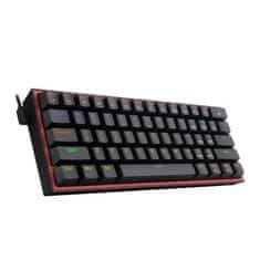 Redragon K617 Fizz gaming tipkovnica, žična, mehanska, modra stikala