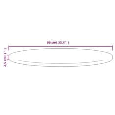 Vidaxl Mizna plošča bela Ø90x2,5 cm trdna borovina