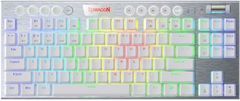 Redragon K621W Horus TKL gaming tipkovnica, brezžična/žična, mehanska, rdeča stikala, RGB