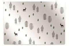 Decormat Zaščitna podloga za stol Deer in the forest 120x90 cm 15 cm 