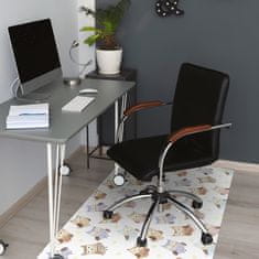 Decormat Podloga za pisarniški stol Pravljične sove 120x90 cm 
