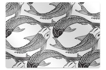 Decormat Podloga za pisalni stol The fish koi