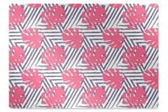 Decormat Podloga za pisalni stol Pink leaves 120x90 cm 15 cm 
