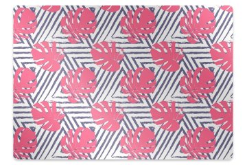 Decormat Podloga za pisalni stol Pink leaves