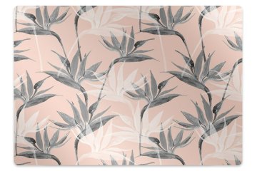 Decormat Podloga za pisalni stol Black and white flowers