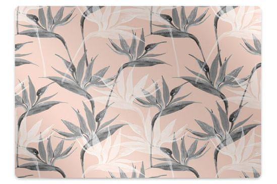 Decormat Podloga za pisalni stol Black and white flowers