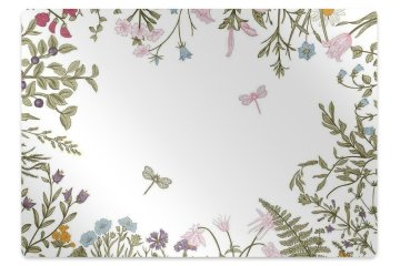 Decormat Podloga za pisarniški stol Spring flowers