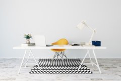 Decormat Podloga za stol Črna 120x90 cm 