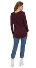 Vero Moda Ženski pulover VMNELLIE Regular Fit 10220902 Winetasting (Velikost XS)