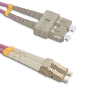Qoltec qoltec patchcord optično vlakno lc/upc - sc/upc | multimode | 50/125 | om4 | duplex | 1m