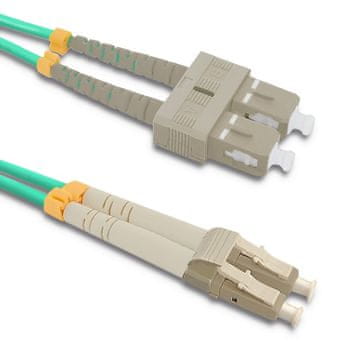 Qoltec Qoltec optični patchcord LC/UPC - SC/UPC | večmodni | 50/125 | OM4 | dupleks | 5 m