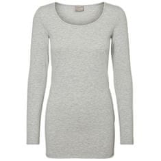 Vero Moda Ženska majica s kratkimi rokavi VMMAXI Regular Fit 10152908 Light Grey Melange (Velikost L)