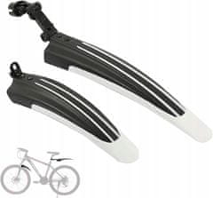 Korbi Komplet kolesarskih blatnikov spredaj in zadaj, 2 kosa MTB, 24-26", beli