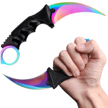 Korbi Nož za trening Karambit Mavrični - 19 cm