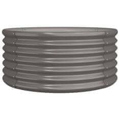 Vidaxl Visoka greda iz cinkanega jekla 80x80x36 cm siva