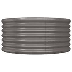 Vidaxl Visoka greda iz cinkanega jekla 80x80x36 cm siva