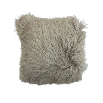 A La Maison Okrasna blazina iz naravnega valovitega ovčjega krzna 40 x 40 cm