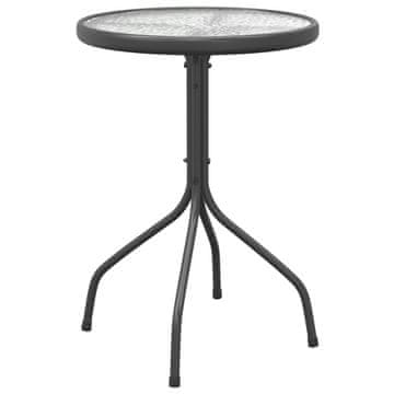 Vidaxl Vrtna miza Ø50x71 cm jeklo antracit