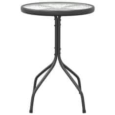 Vidaxl Vrtna miza Ø50x71 cm jeklo antracit