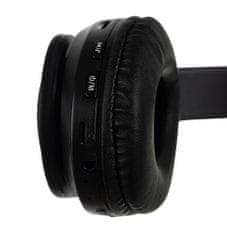 Malatec Črne LED brezžične slušalke z mačjimi ušesi + mikrofon