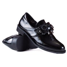 Amiatex Ženska mokasina 89810, črne, 39