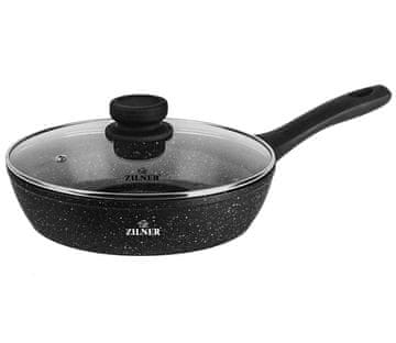ZILNER Globoka ponev 26 cm 2,6 l z marmornim premazom s pokrovom Zilner ZL-7716