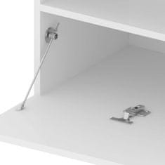 Vidaxl TV omarica z LED lučkami visok sijaj bela 75x35x40 cm