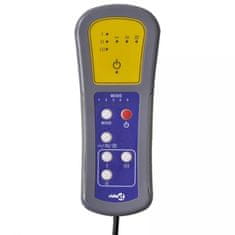 Vidaxl Električni zložljivi masažni stol, rjav, tkanina